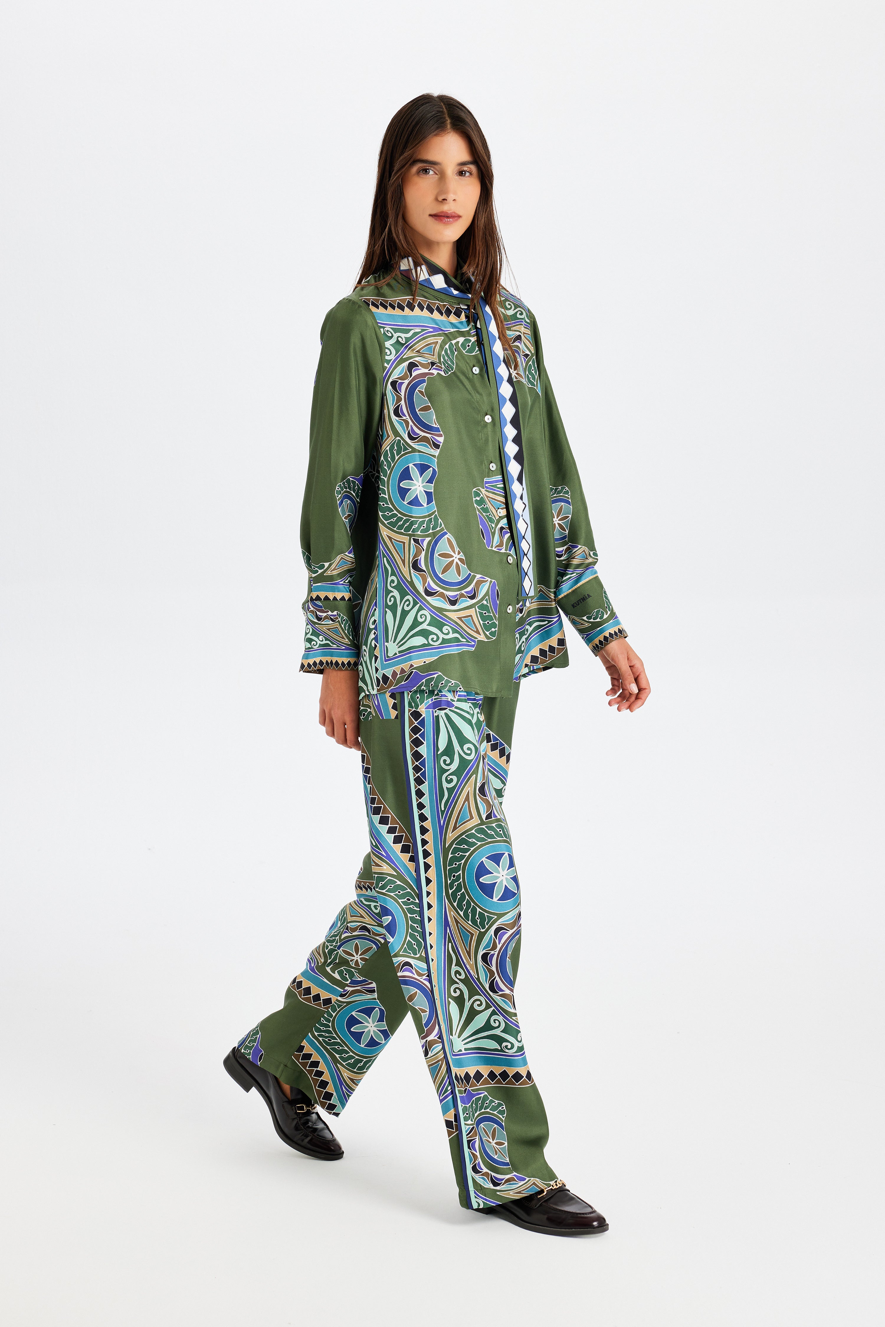 Zeugma Silk Shirt with Scarf