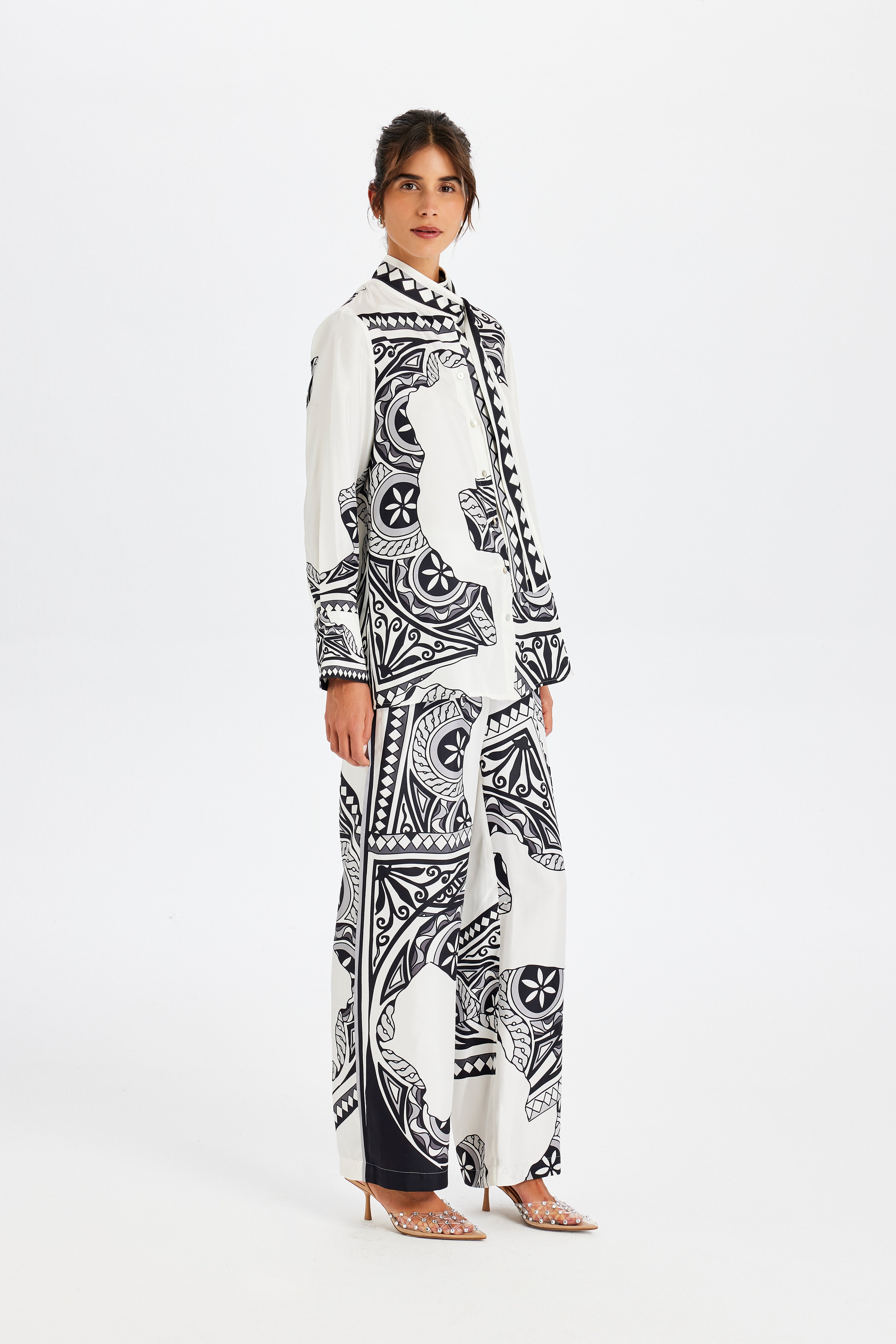 Zeugma Silk Shirt with Scarf