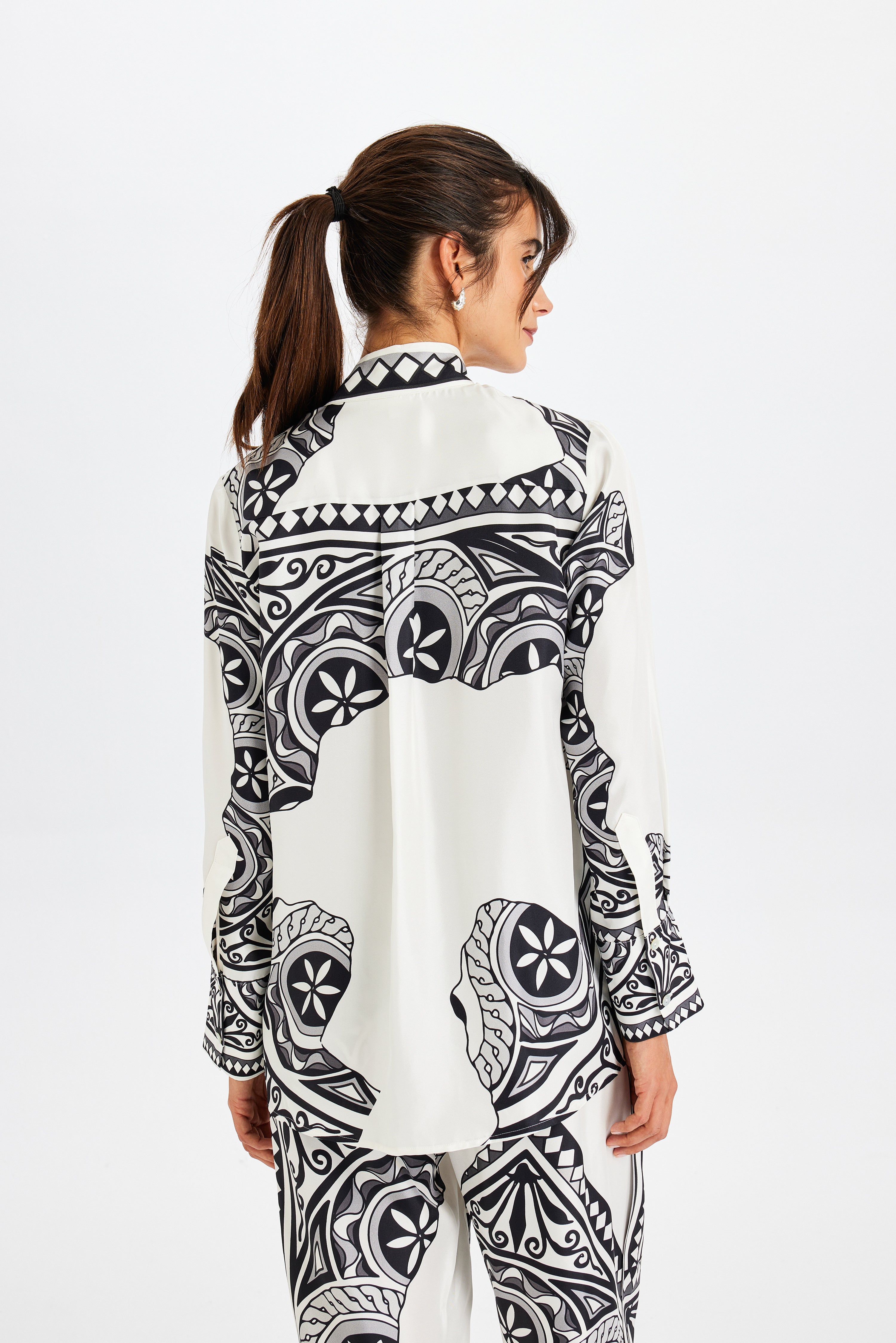 Zeugma Silk Shirt with Scarf