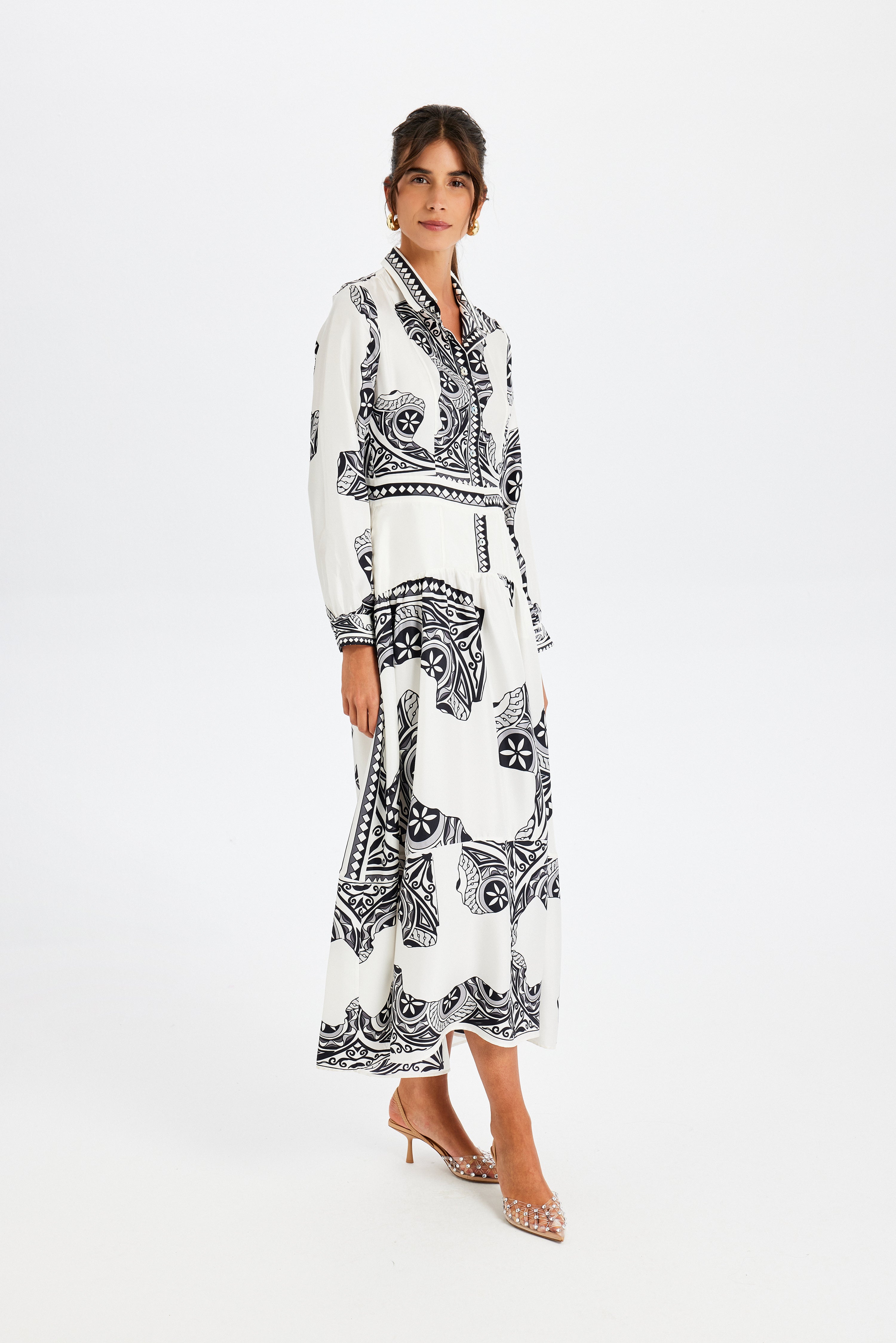 Zeugma Silk Long Bell Dress