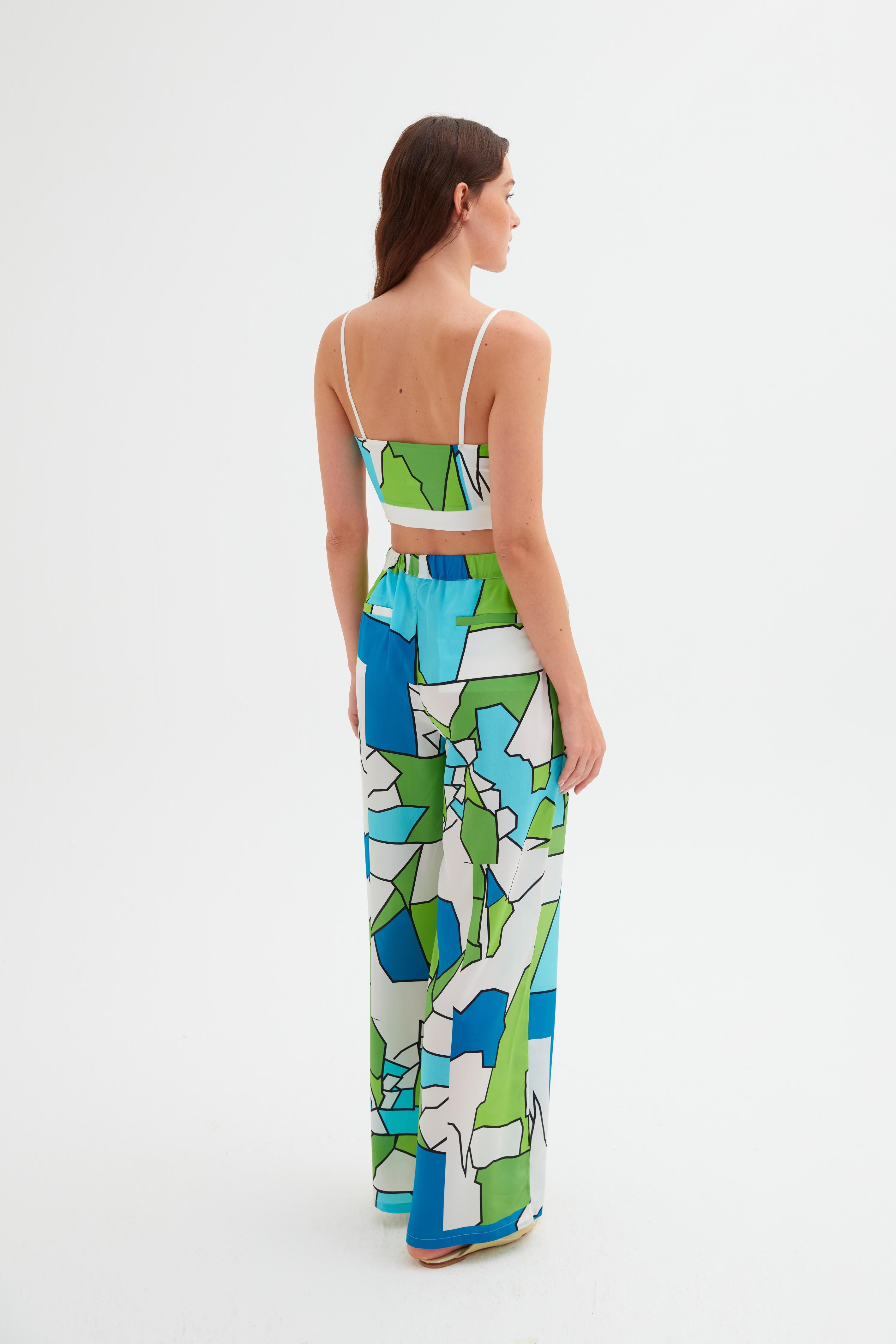 ZEUGMA ÇATLAYAN TAŞLAR İPEK CROP TOP