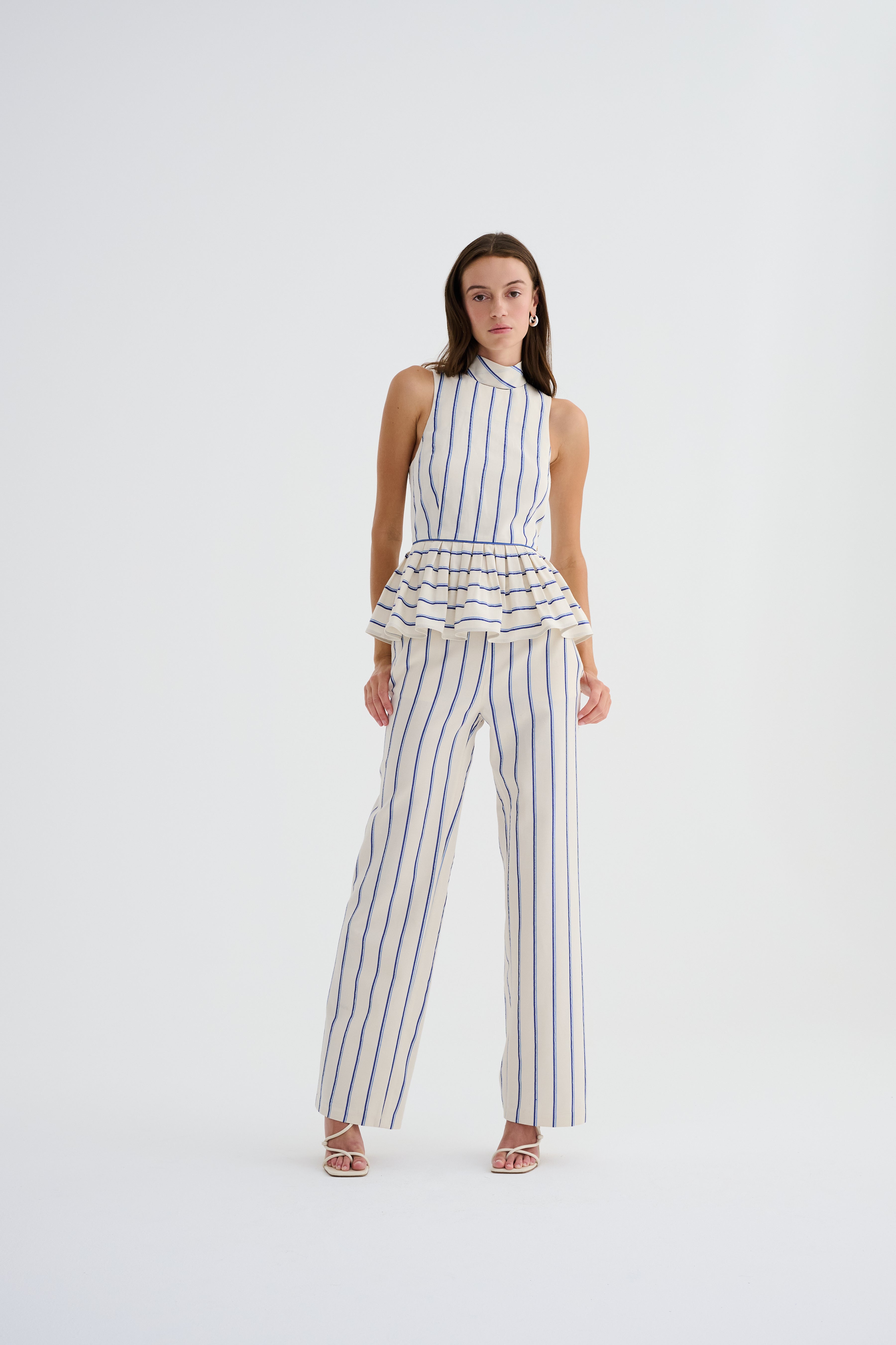 Rahat Kesim Çizgili Kutnu Pijama Pantolon