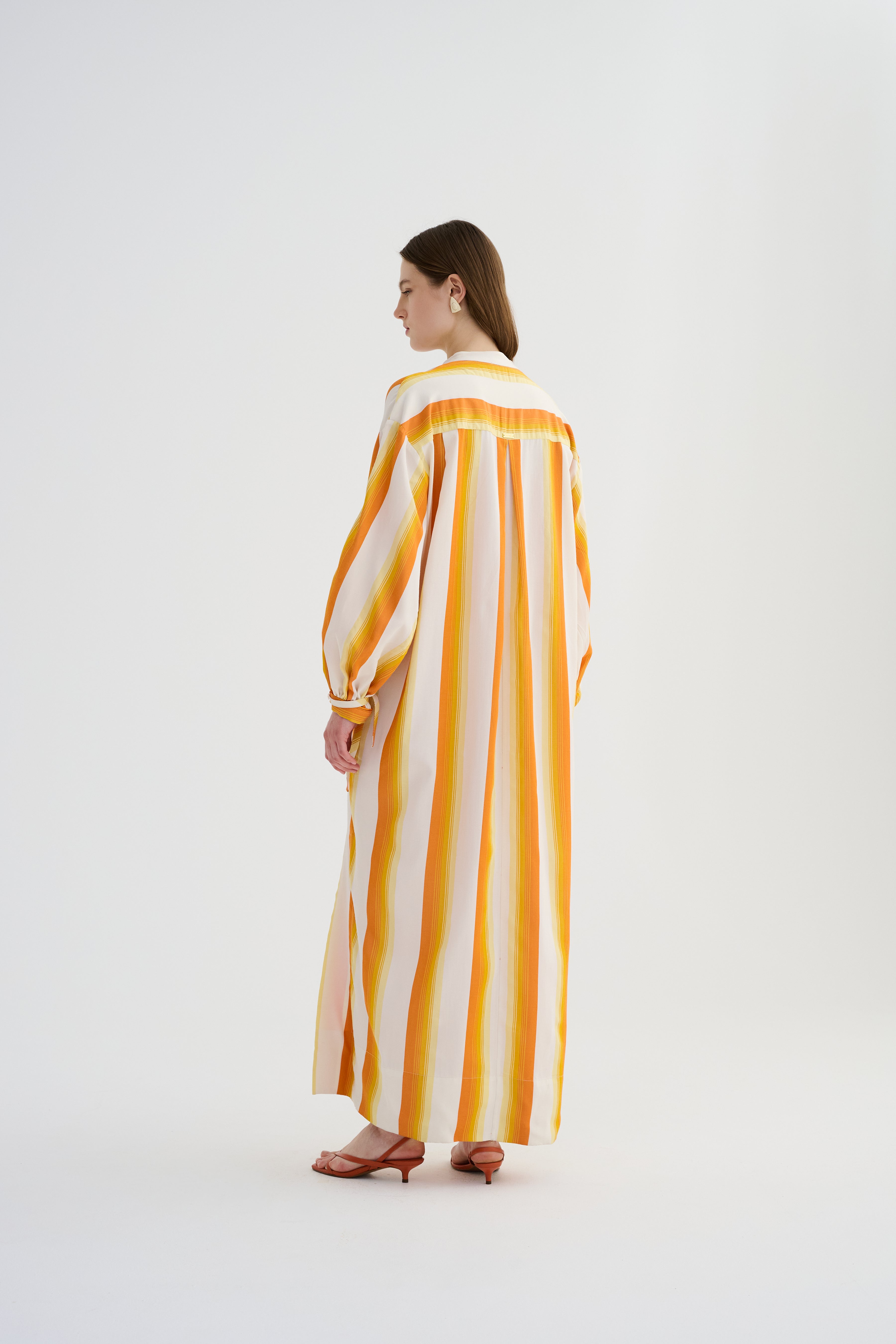 Kutnu Maxi Kaftan Elbise