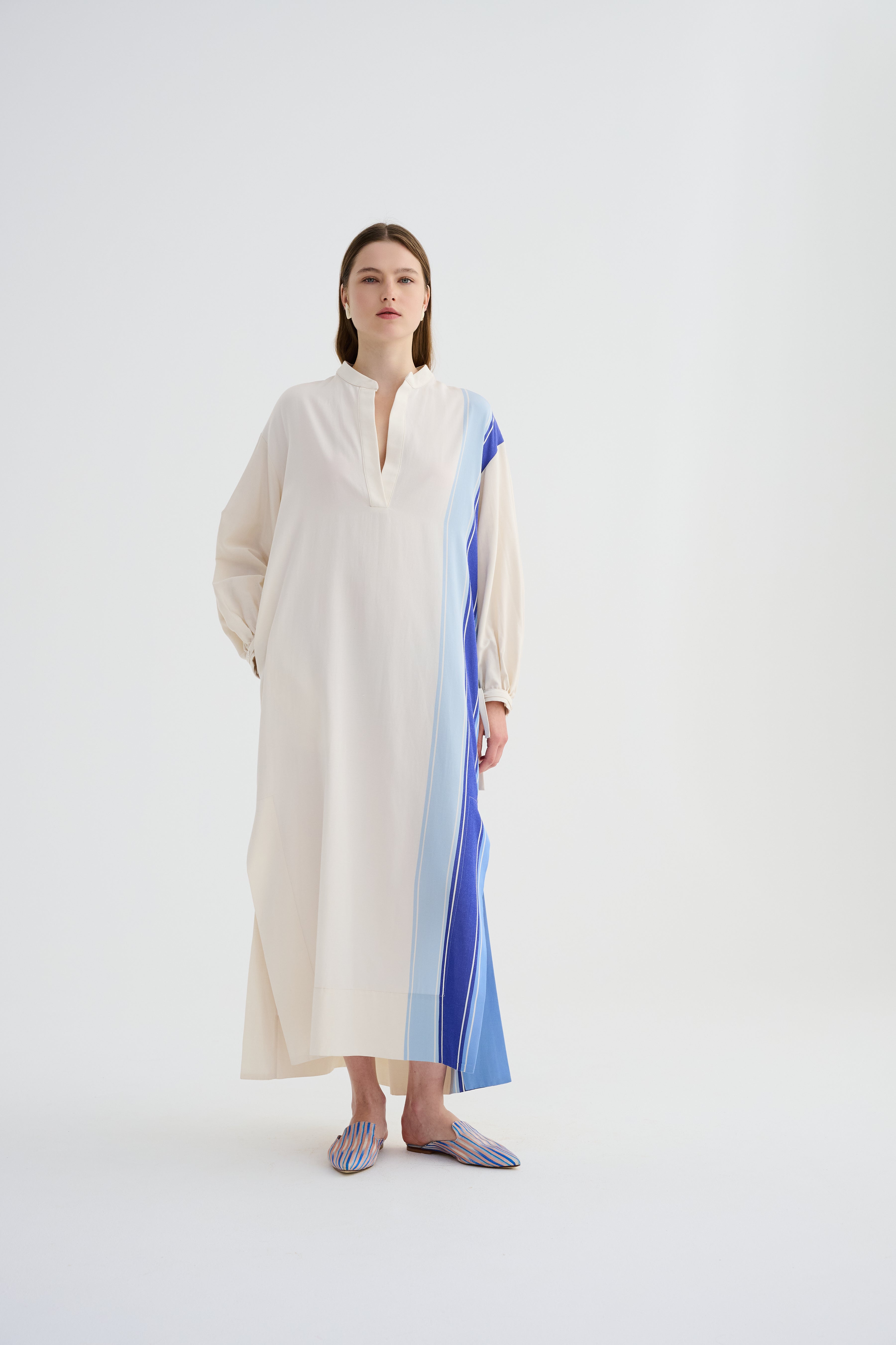Maxi Kaftan Kutnu Elbise