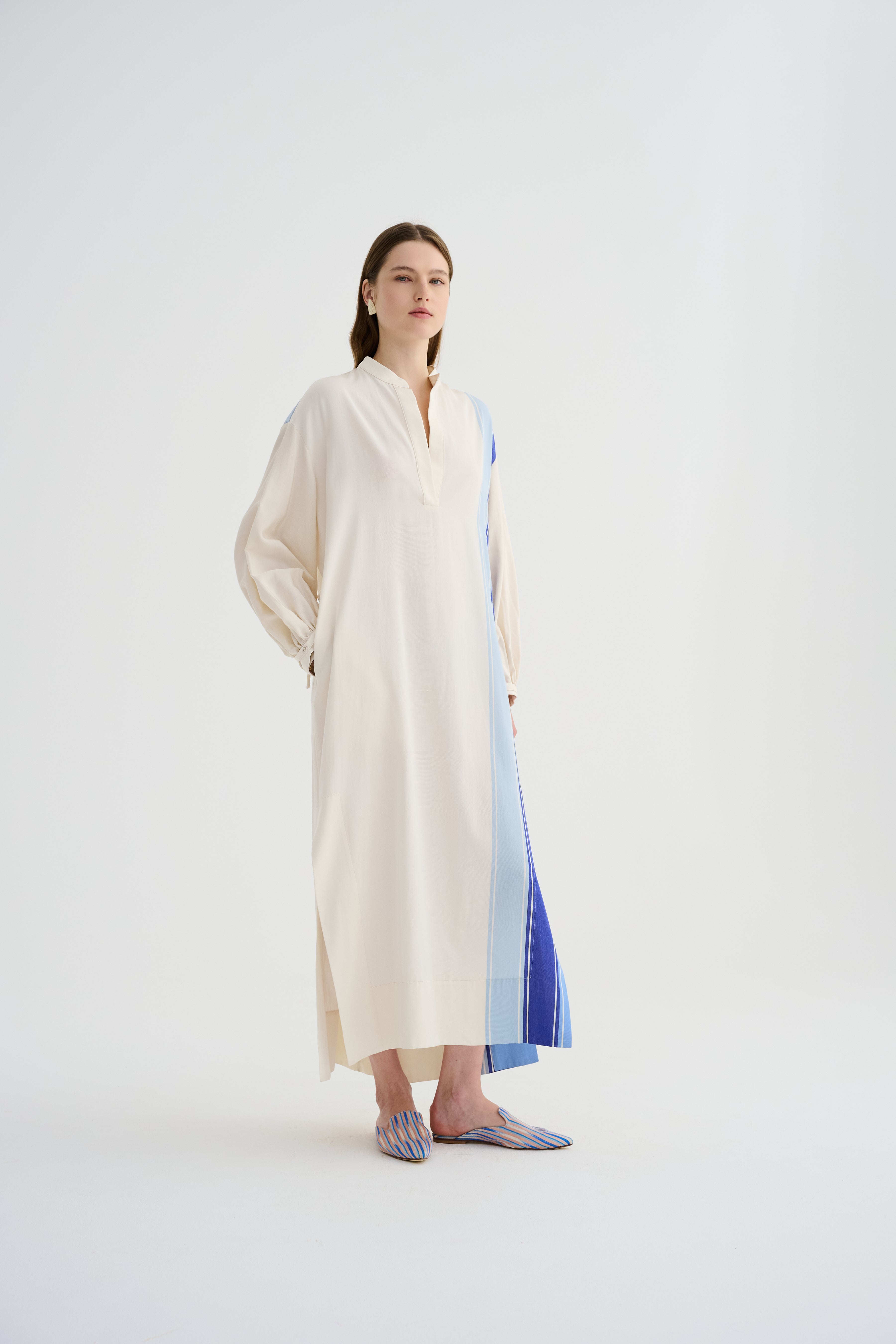 Maxi Kaftan Kutnu Elbise