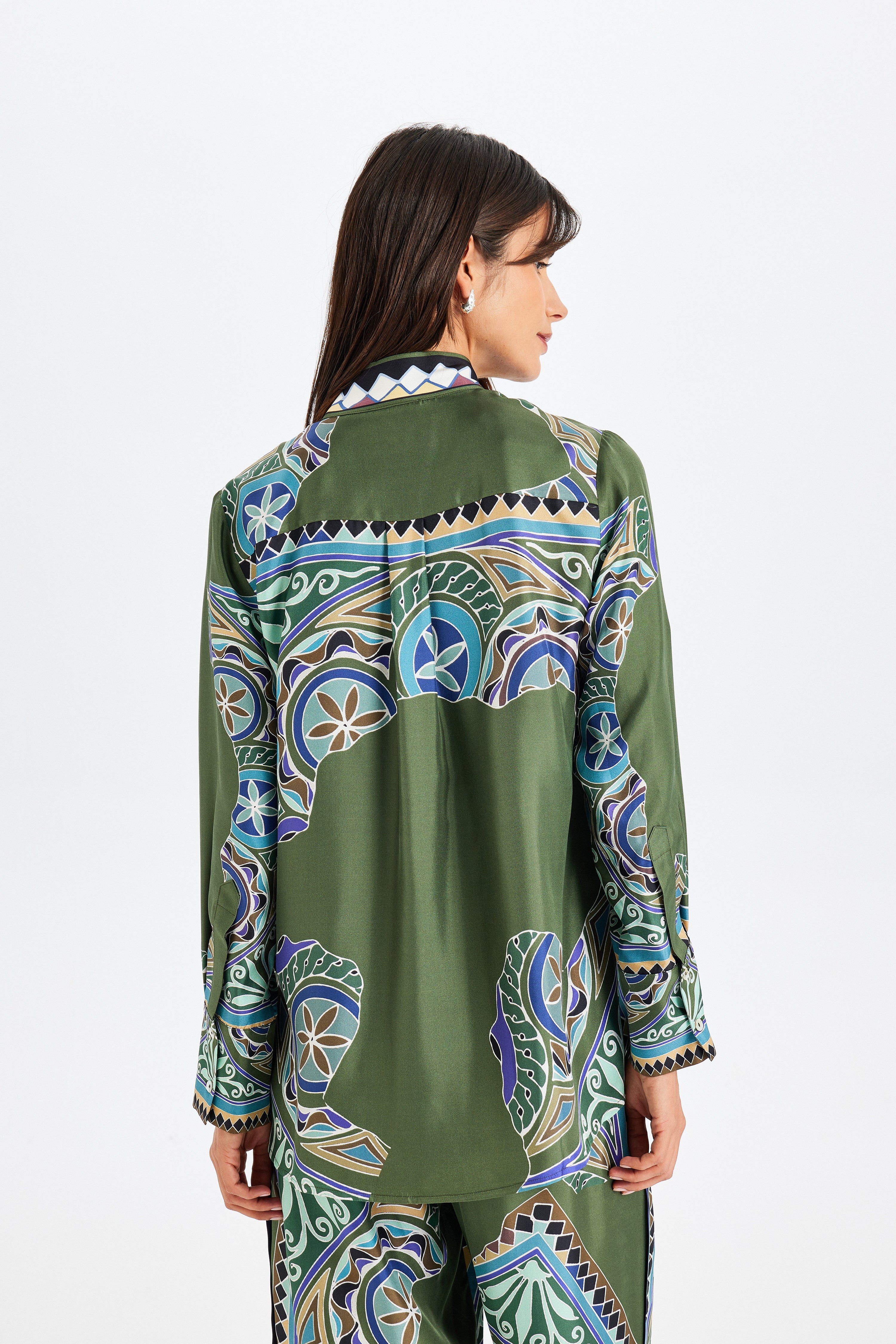 Zeugma Silk Shirt with Scarf