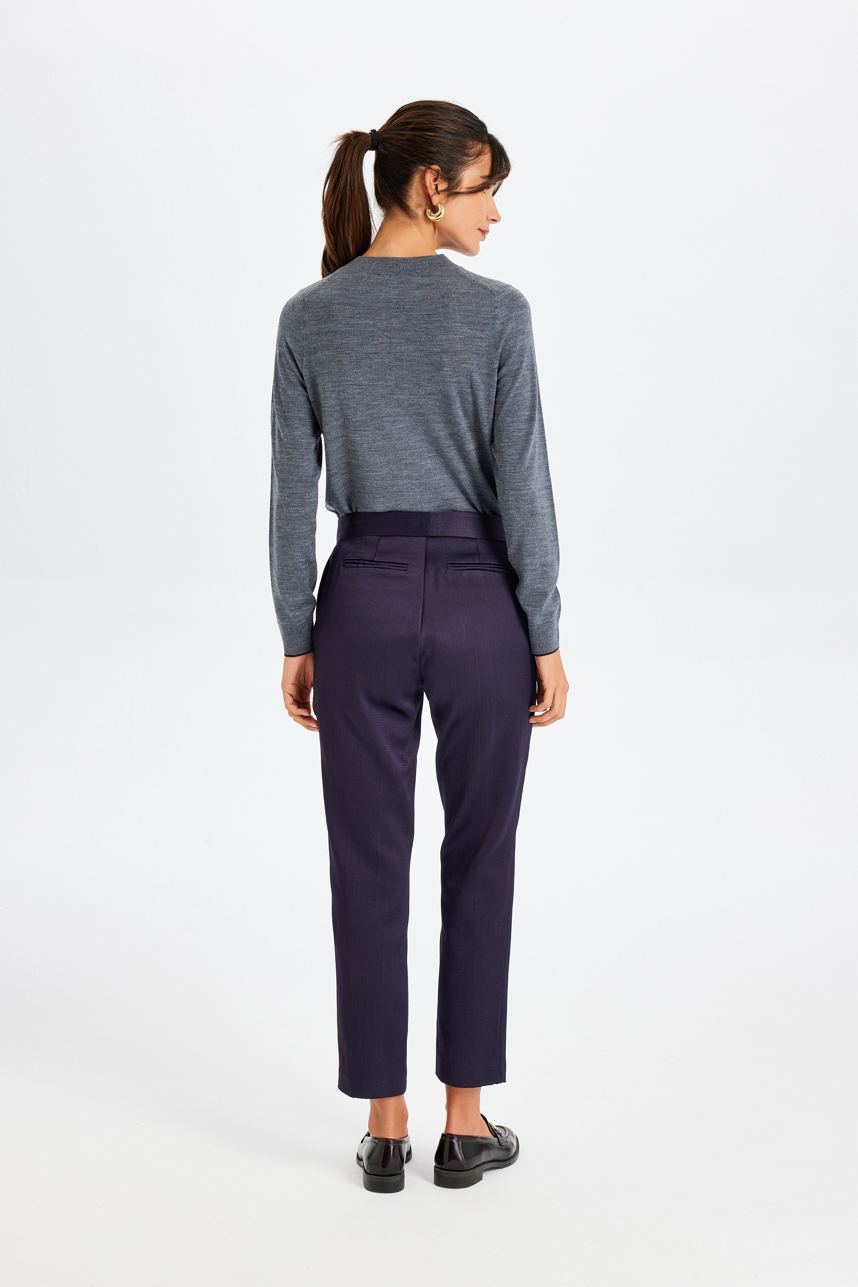 Kutnu Cigarette Navy Blue Trousers
