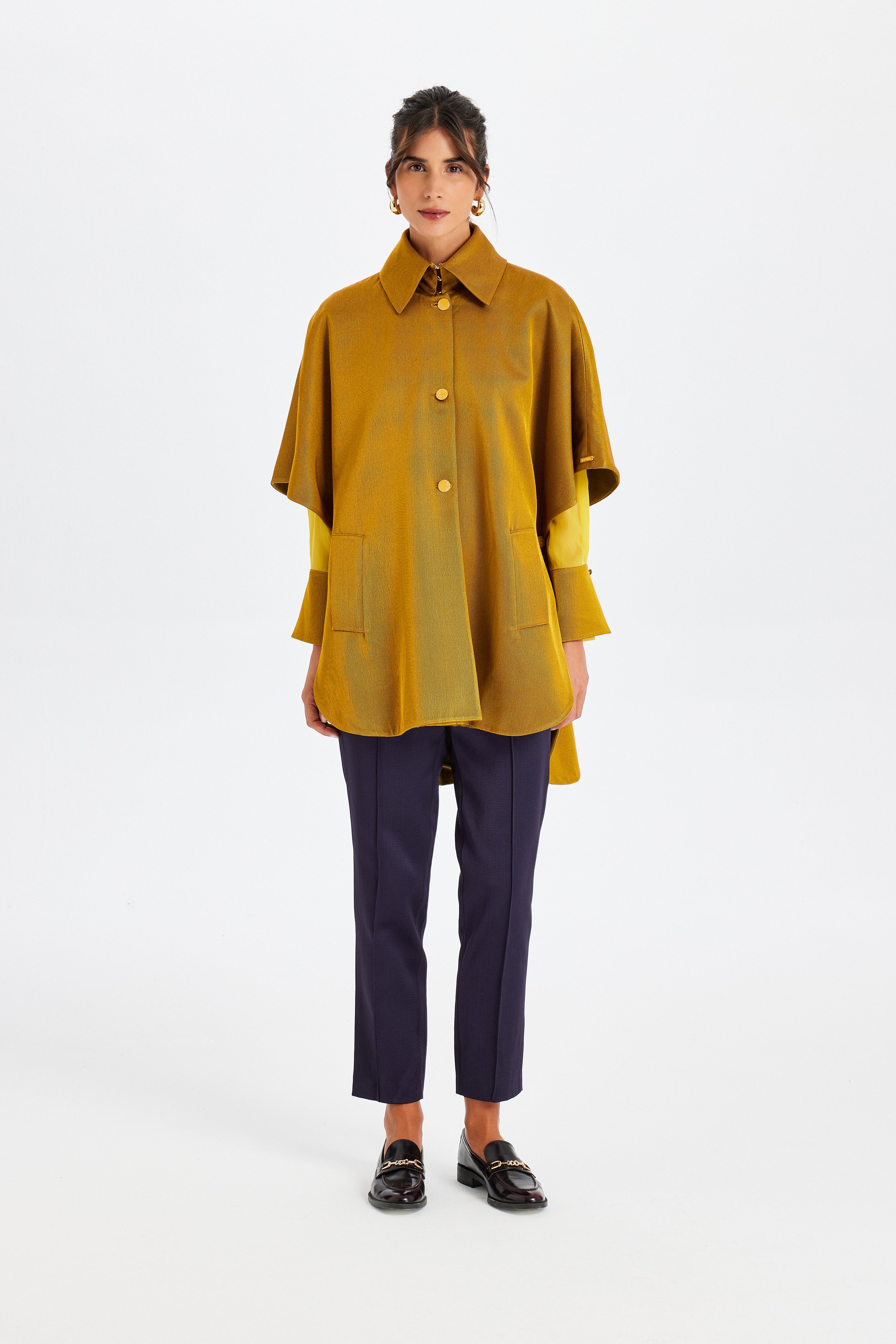 Kutnu Pelerin Oversize Kaban