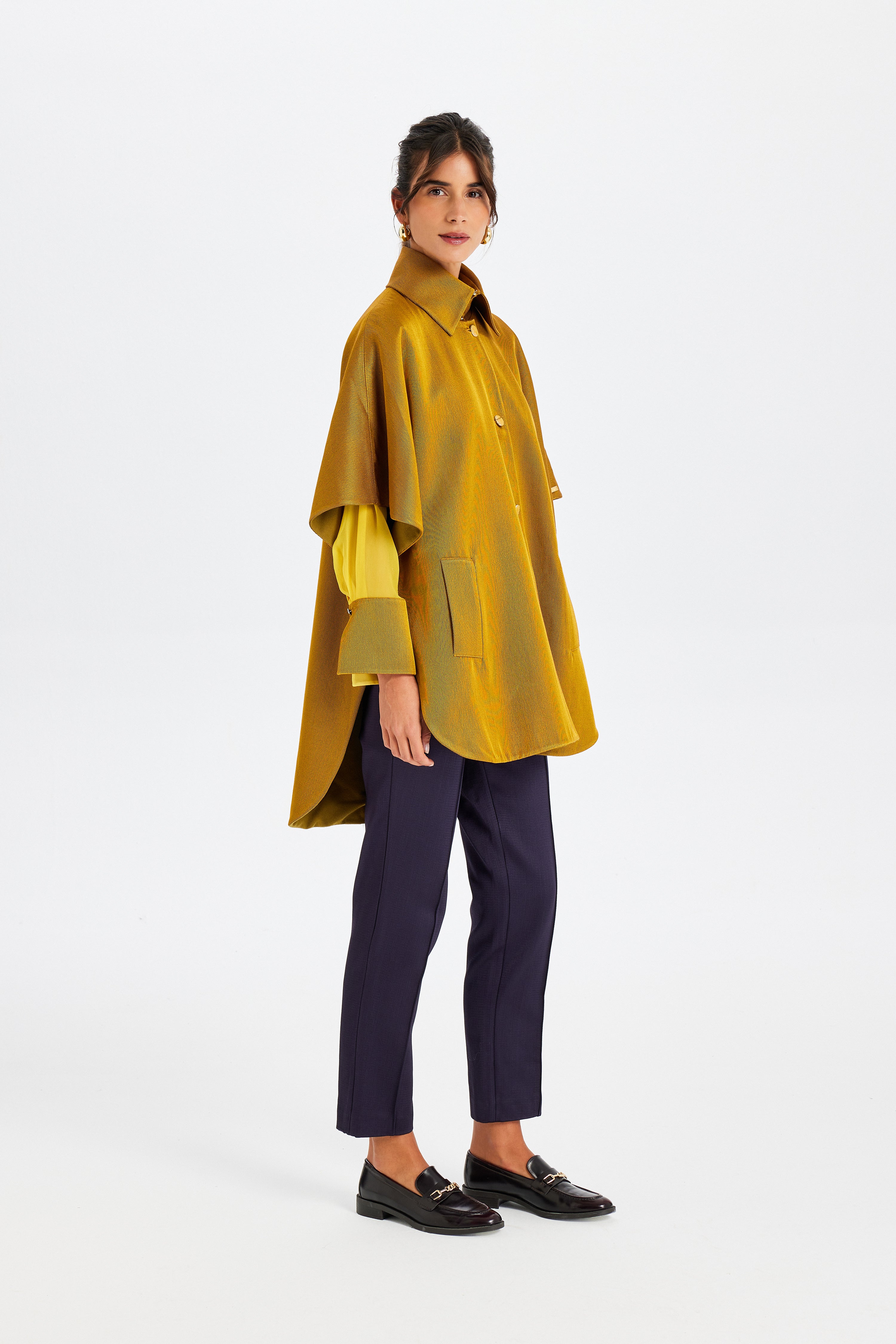 Kutnu Pelerin Oversize Kaban