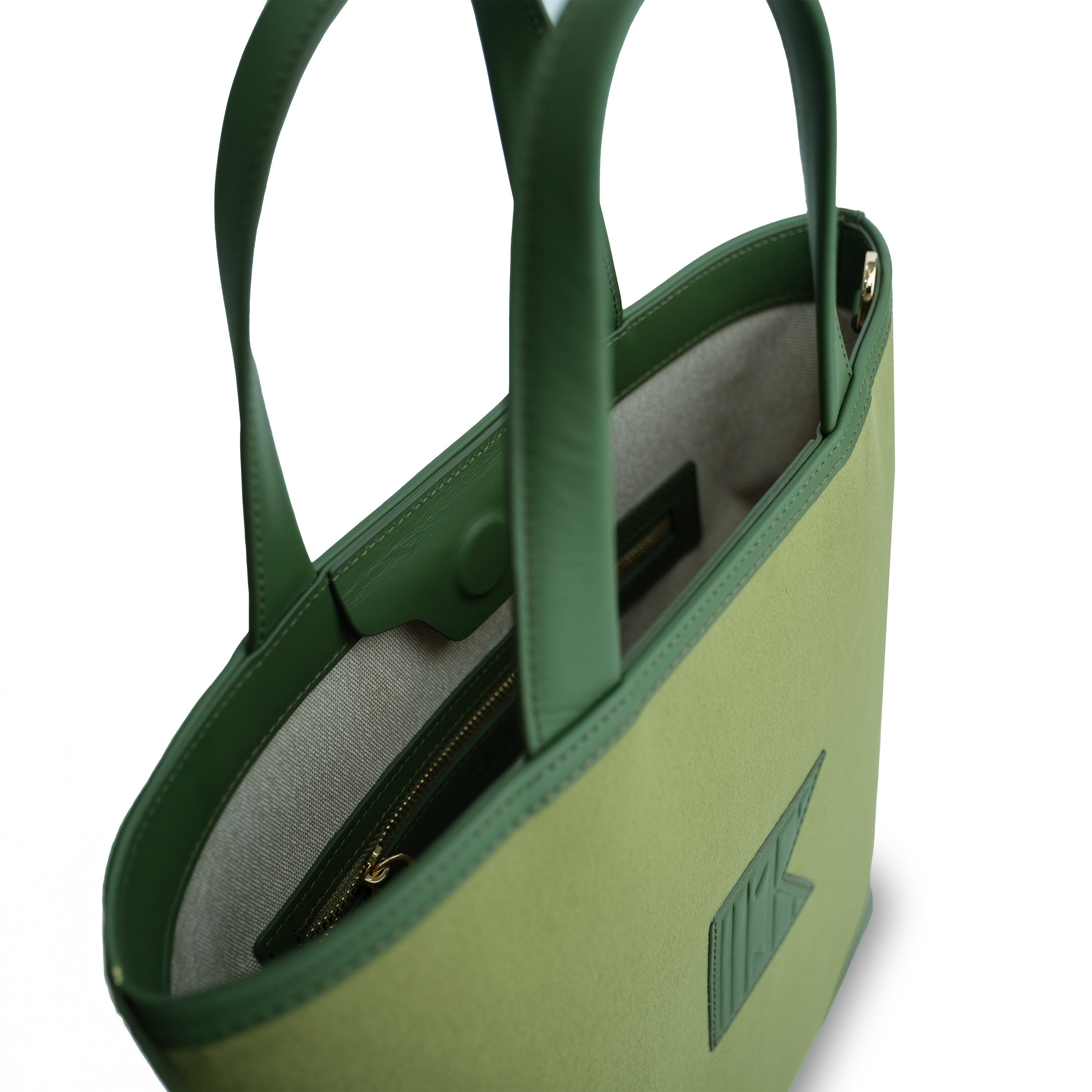 Kutnu Wallet-Detail Green Velvet Shoulder Bag