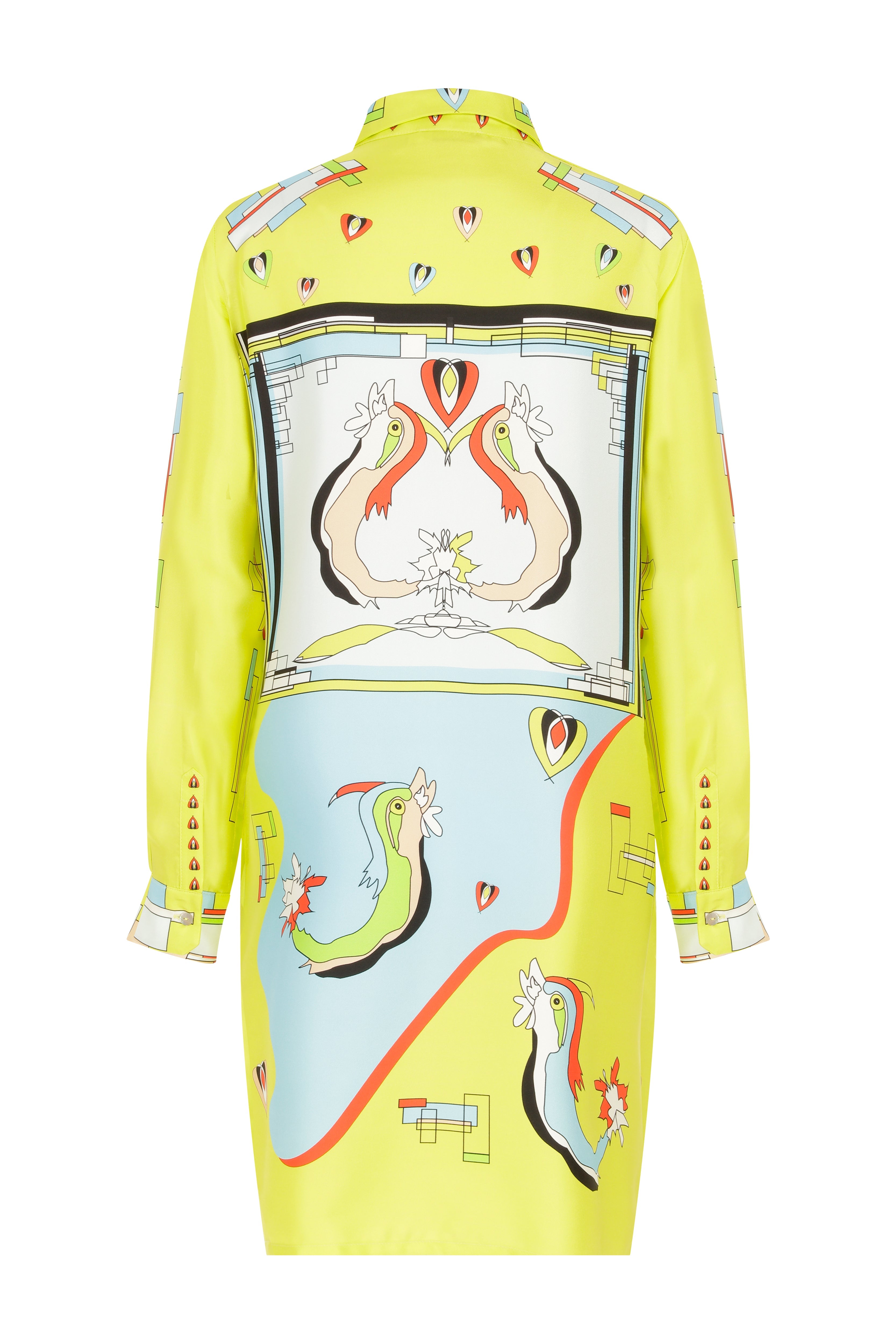 Short Zeugma Silk Shirt Dress