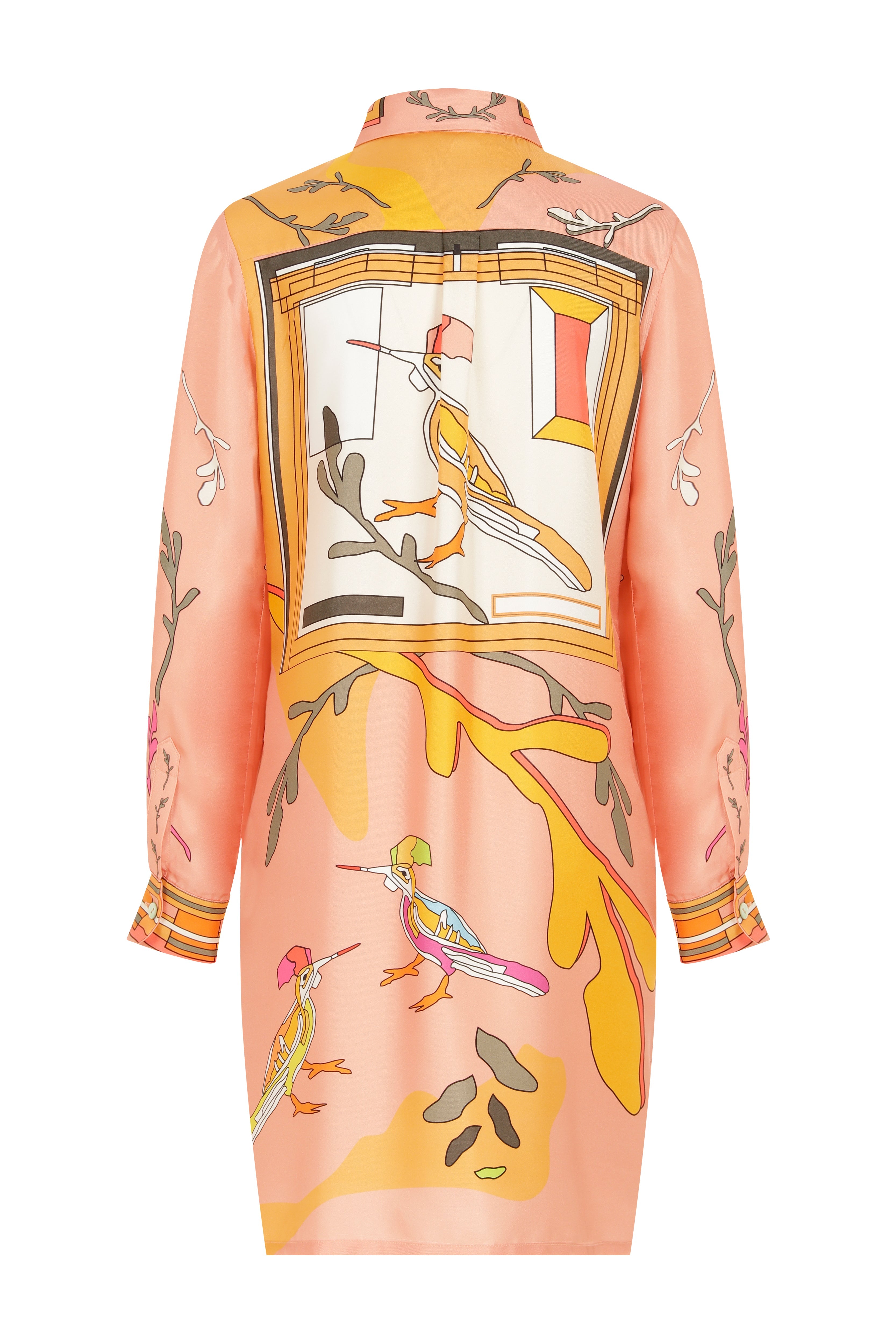 Short Zeugma Silk Shirt Dress